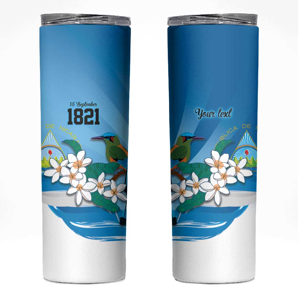 Nicaragua Independence Day Personalized Skinny Tumbler Since 1821 Proud Guardabarranco Sacuanjoche - Wonder Print Shop