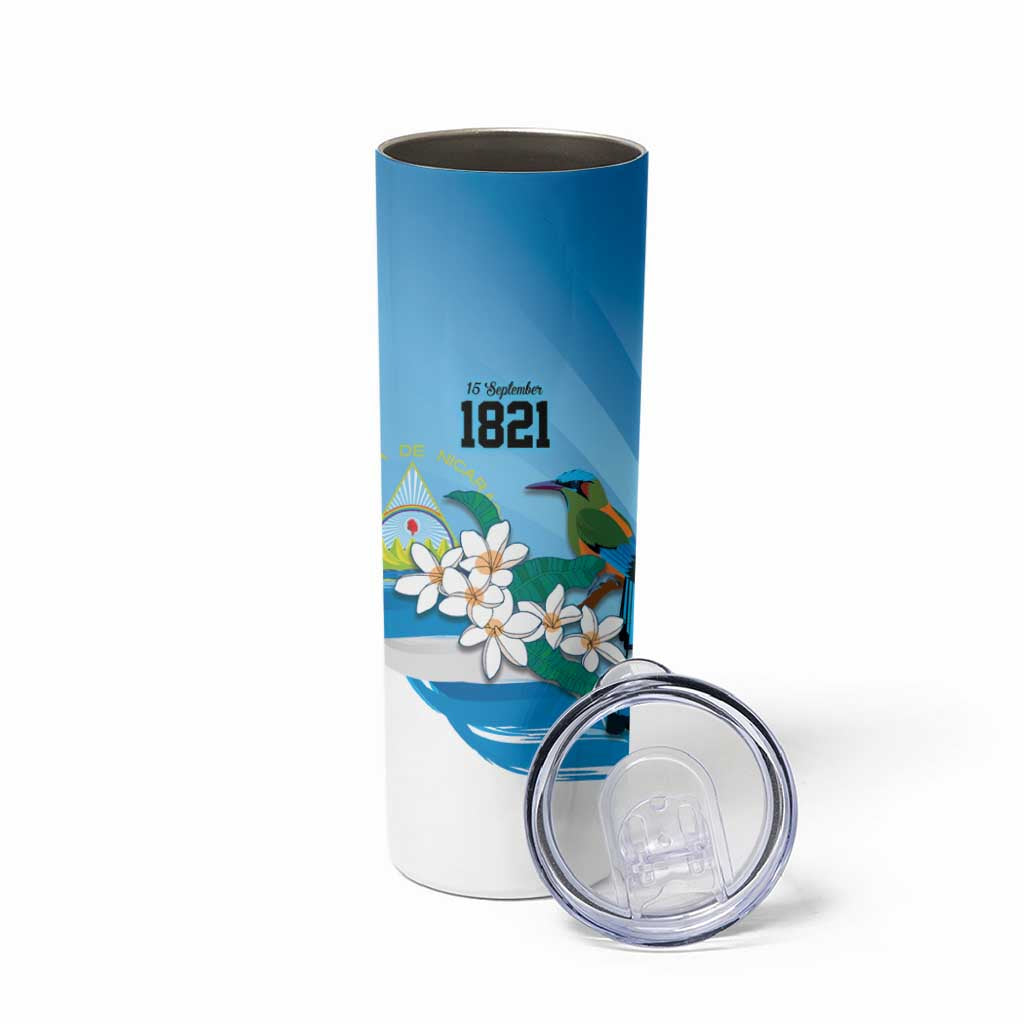 Nicaragua Independence Day Personalized Skinny Tumbler Since 1821 Proud Guardabarranco Sacuanjoche - Wonder Print Shop