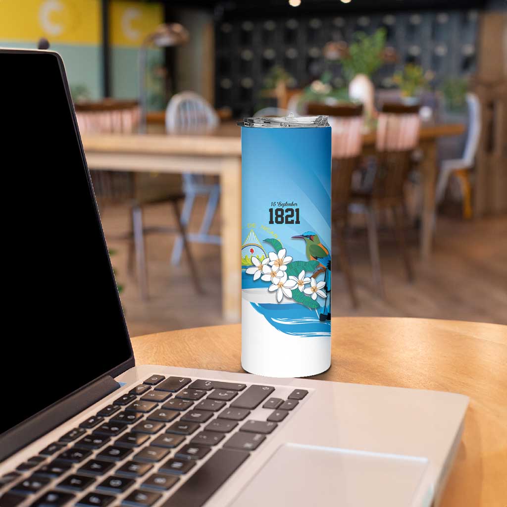 Nicaragua Independence Day Personalized Skinny Tumbler Since 1821 Proud Guardabarranco Sacuanjoche - Wonder Print Shop