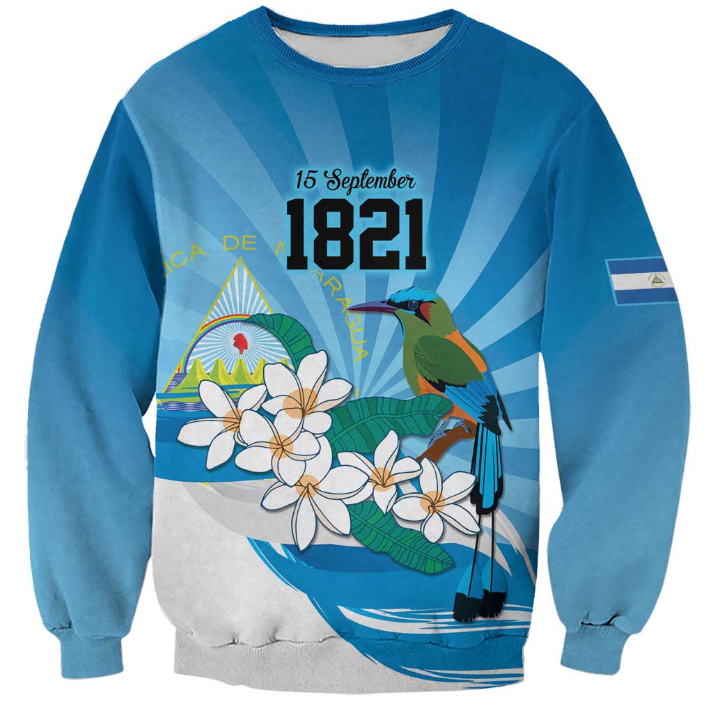 Nicaragua Independence Day Personalized Sweatshirt Since 1821 Proud Guardabarranco Sacuanjoche - Wonder Print Shop