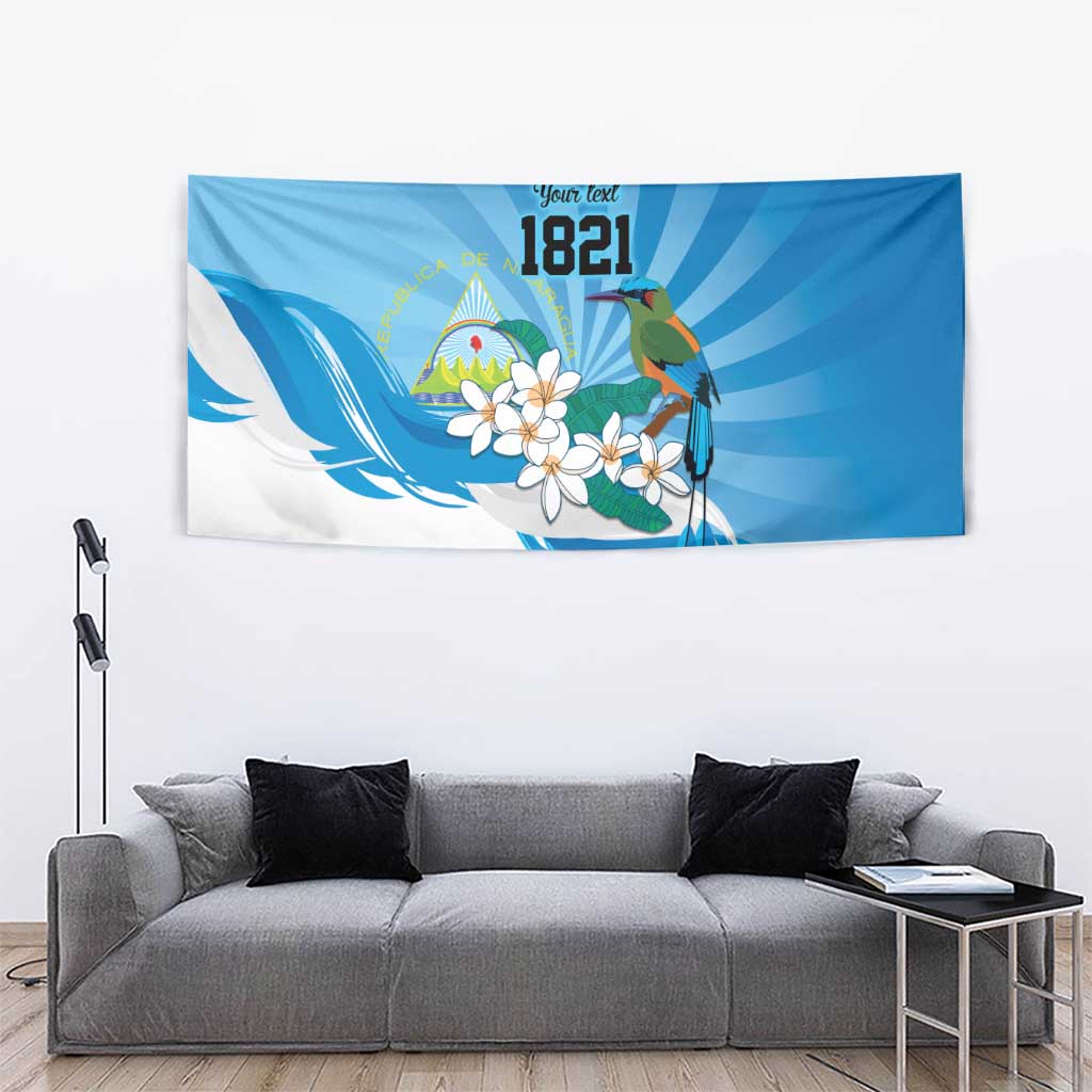 Nicaragua Independence Day Personalized Tapestry Since 1821 Proud Guardabarranco Sacuanjoche - Wonder Print Shop