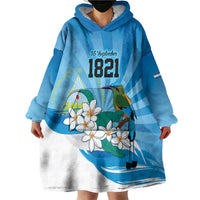 Nicaragua Independence Day Personalized Wearable Blanket Hoodie Since 1821 Proud Guardabarranco Sacuanjoche - Wonder Print Shop
