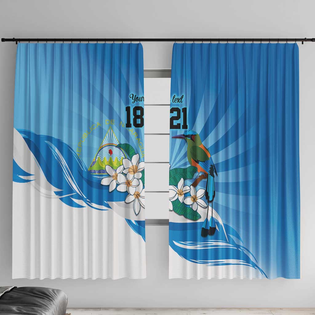 Nicaragua Independence Day Personalized Window Curtain Since 1821 Proud Guardabarranco Sacuanjoche - Wonder Print Shop