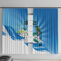 Nicaragua Independence Day Personalized Window Curtain Since 1821 Proud Guardabarranco Sacuanjoche - Wonder Print Shop