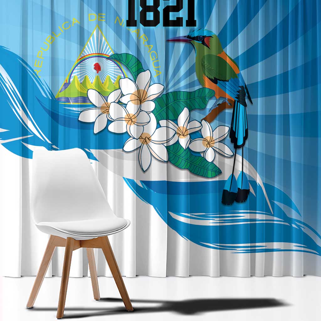 Nicaragua Independence Day Personalized Window Curtain Since 1821 Proud Guardabarranco Sacuanjoche - Wonder Print Shop