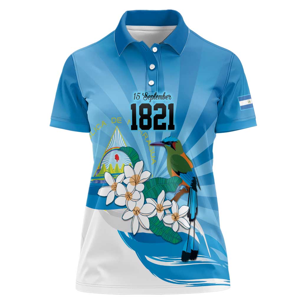 Nicaragua Independence Day Personalized Women Polo Shirt Since 1821 Proud Guardabarranco Sacuanjoche - Wonder Print Shop