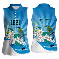 Nicaragua Independence Day Personalized Women Sleeveless Polo Shirt Since 1821 Proud Guardabarranco Sacuanjoche - Wonder Print Shop