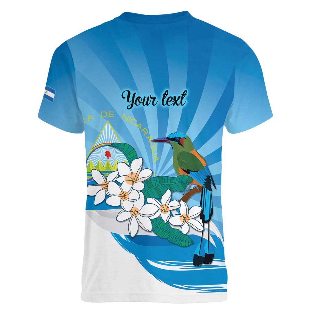 Nicaragua Independence Day Personalized Women V-Neck T-Shirt Since 1821 Proud Guardabarranco Sacuanjoche - Wonder Print Shop