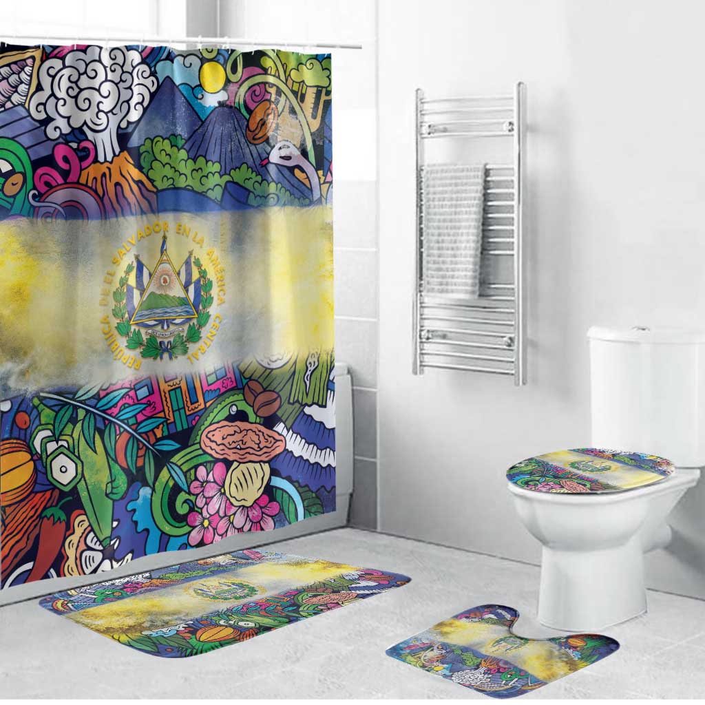 El Salvador Bathroom Set Funny Local Inspired - Wonder Print Shop