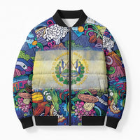 El Salvador Bomber Puffer Jacket Funny Local Inspired - Wonder Print Shop