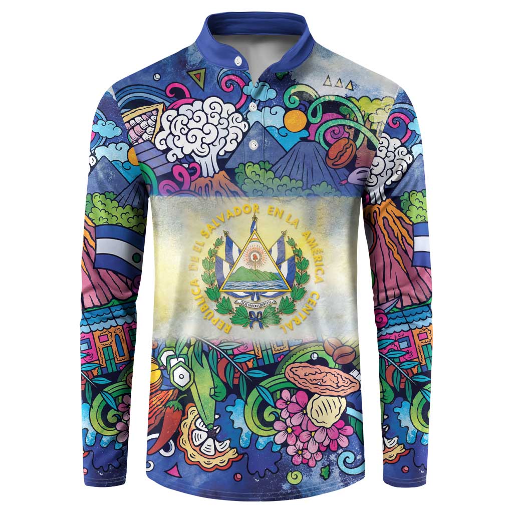 El Salvador Button Sweatshirt Funny Local Inspired - Wonder Print Shop