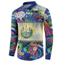 El Salvador Button Sweatshirt Funny Local Inspired - Wonder Print Shop