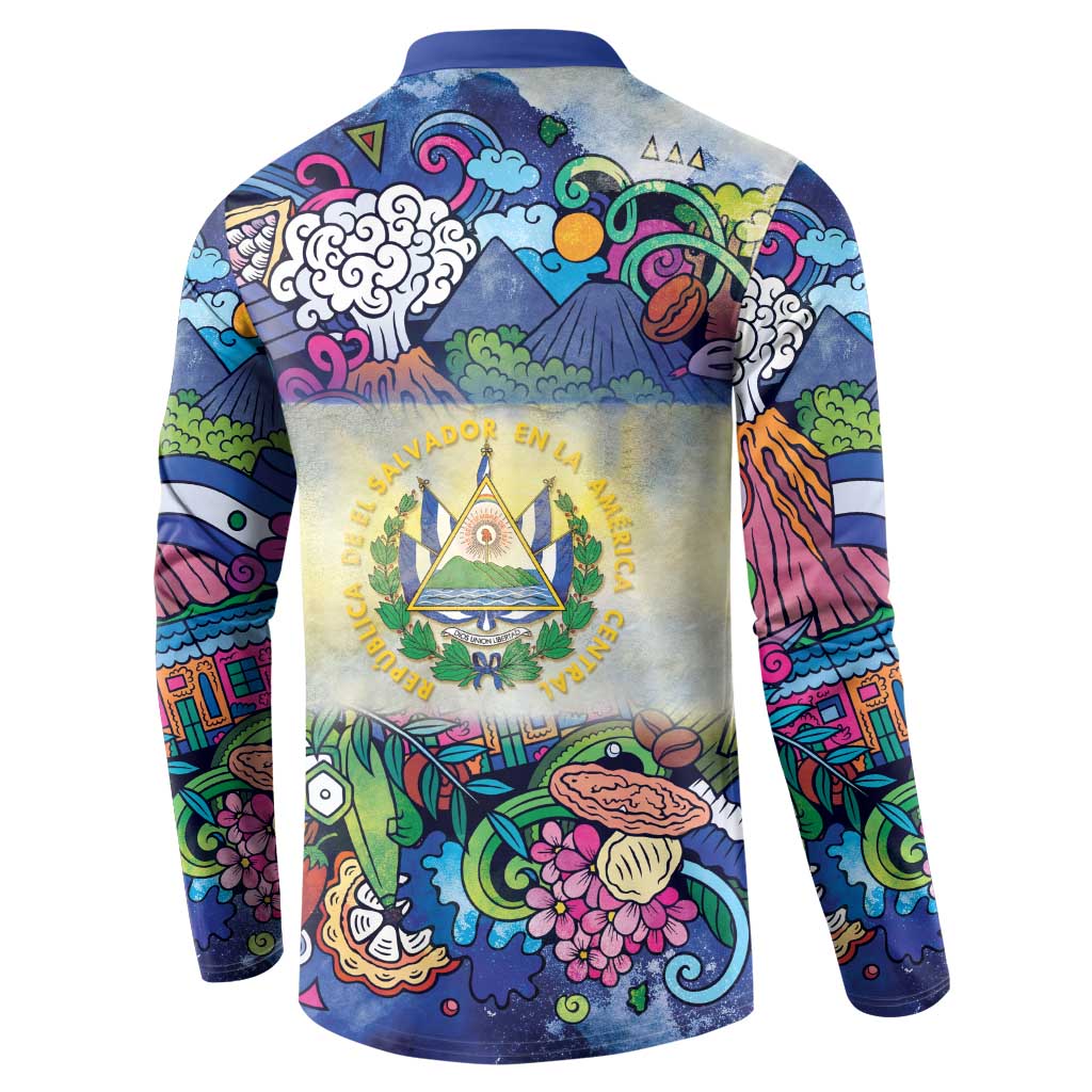 El Salvador Button Sweatshirt Funny Local Inspired - Wonder Print Shop