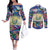 El Salvador Couples Matching Off The Shoulder Long Sleeve Dress and Long Sleeve Button Shirt Funny Local Inspired - Wonder Print Shop