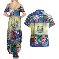El Salvador Couples Matching Summer Maxi Dress and Hawaiian Shirt Funny Local Inspired - Wonder Print Shop