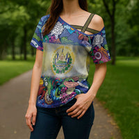El Salvador Cross Shoulder Shirt Funny Local Inspired - Wonder Print Shop