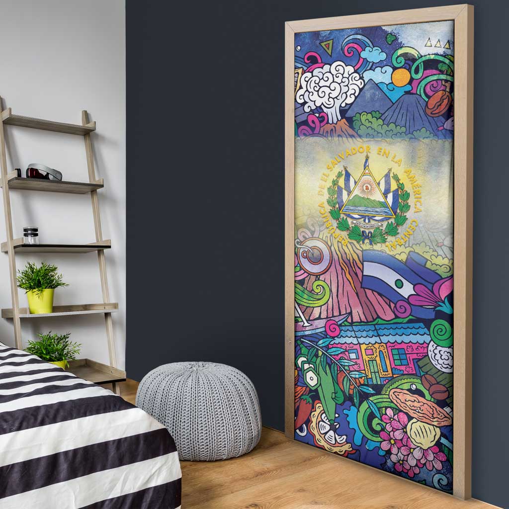 El Salvador Door Cover Funny Local Inspired - Wonder Print Shop