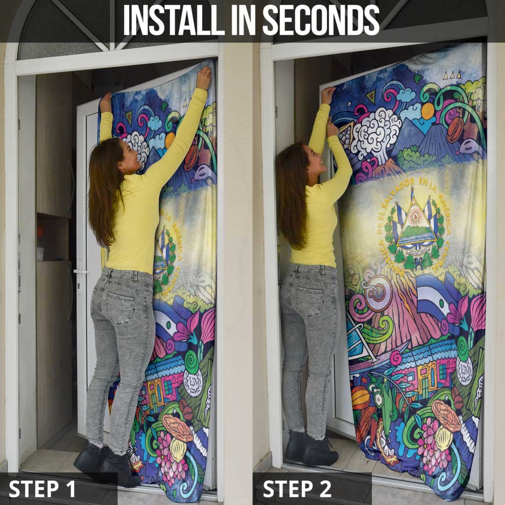 El Salvador Door Cover Funny Local Inspired - Wonder Print Shop