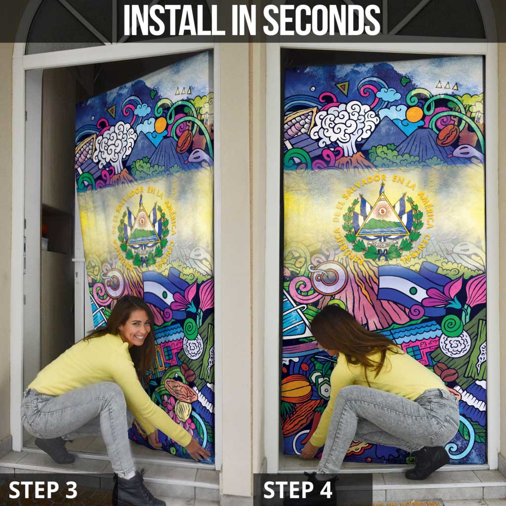 El Salvador Door Cover Funny Local Inspired - Wonder Print Shop