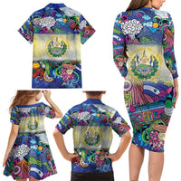 El Salvador Family Matching Long Sleeve Bodycon Dress and Hawaiian Shirt Funny Local Inspired - Wonder Print Shop