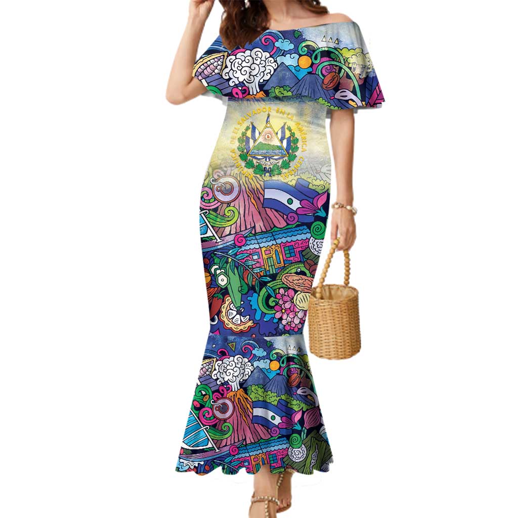 El Salvador Family Matching Mermaid Dress and Hawaiian Shirt Funny Local Inspired - Wonder Print Shop