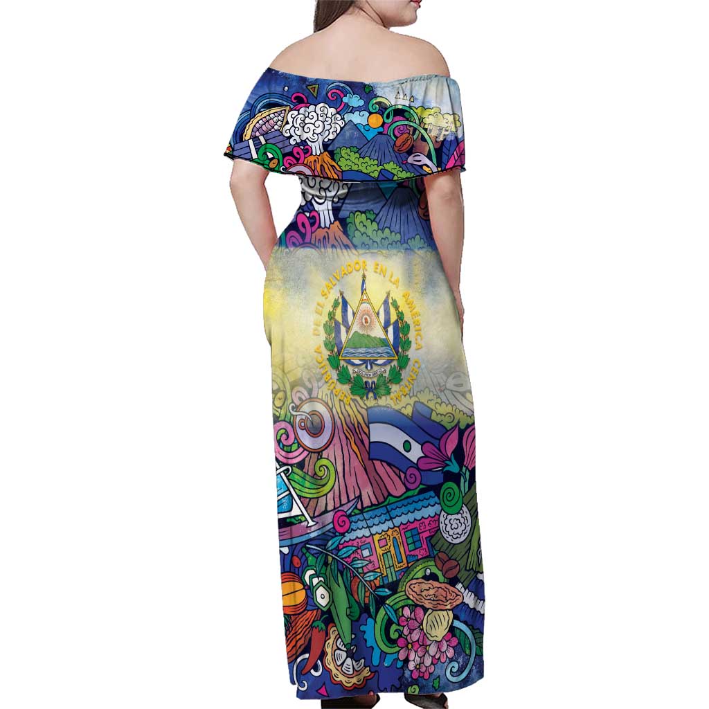 El Salvador Family Matching Off Shoulder Maxi Dress and Hawaiian Shirt Funny Local Inspired - Wonder Print Shop