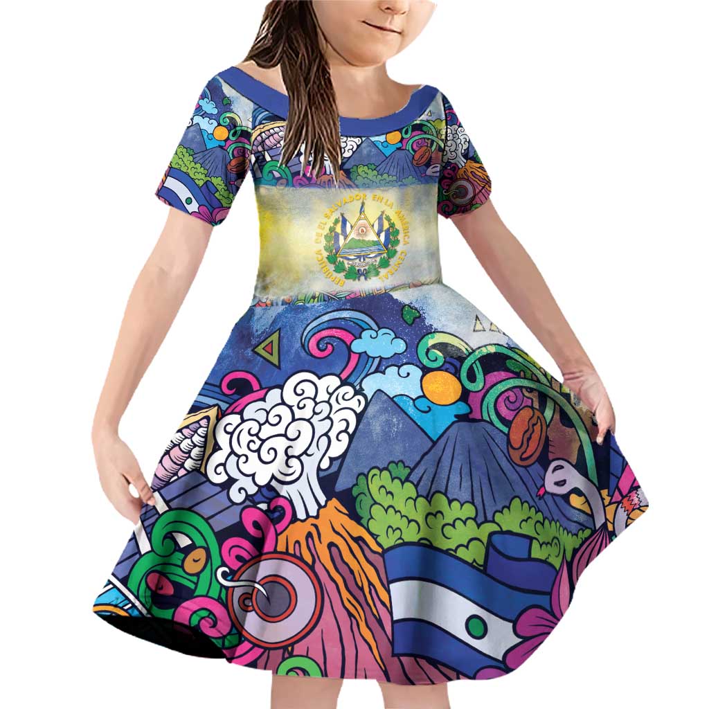 El Salvador Family Matching Off Shoulder Short Dress and Hawaiian Shirt Funny Local Inspired - Wonder Print Shop