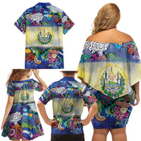 El Salvador Family Matching Off Shoulder Short Dress and Hawaiian Shirt Funny Local Inspired - Wonder Print Shop