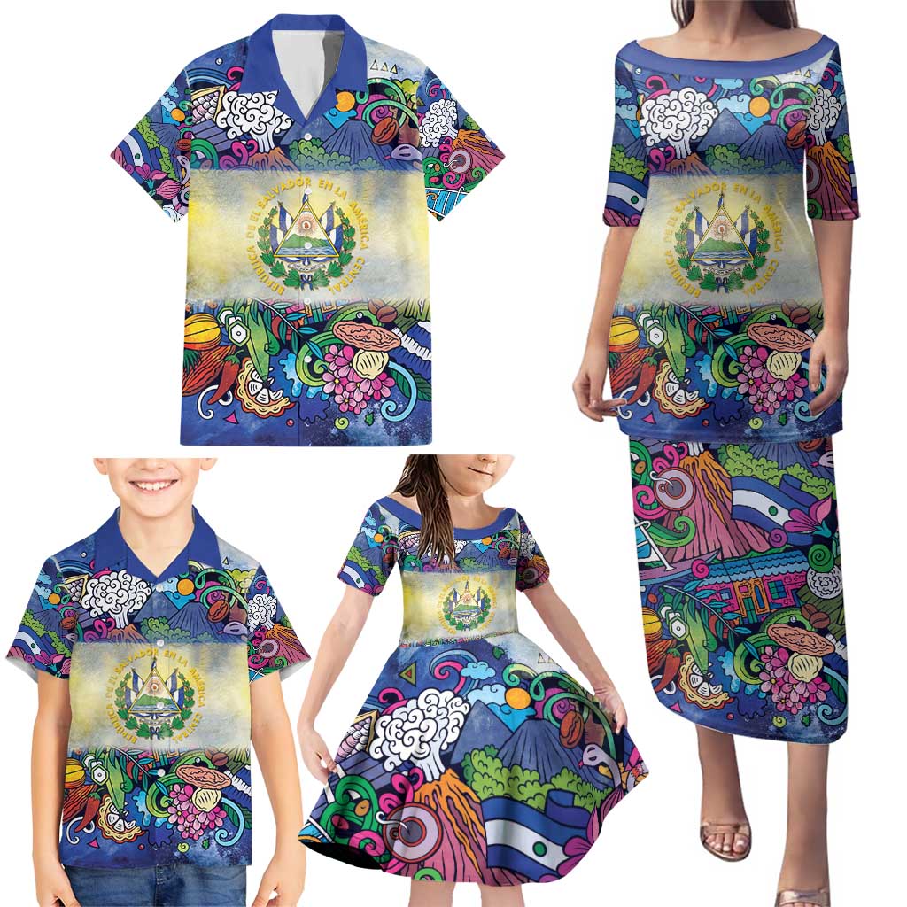 El Salvador Family Matching Puletasi and Hawaiian Shirt Funny Local Inspired - Wonder Print Shop