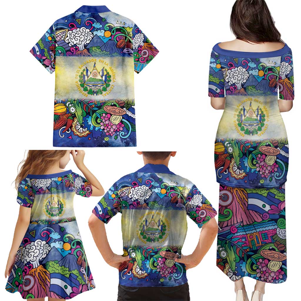 El Salvador Family Matching Puletasi and Hawaiian Shirt Funny Local Inspired - Wonder Print Shop