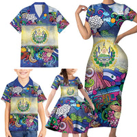 El Salvador Family Matching Short Sleeve Bodycon Dress and Hawaiian Shirt Funny Local Inspired - Wonder Print Shop