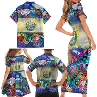 El Salvador Family Matching Short Sleeve Bodycon Dress and Hawaiian Shirt Funny Local Inspired - Wonder Print Shop