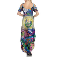 El Salvador Family Matching Summer Maxi Dress and Hawaiian Shirt Funny Local Inspired - Wonder Print Shop