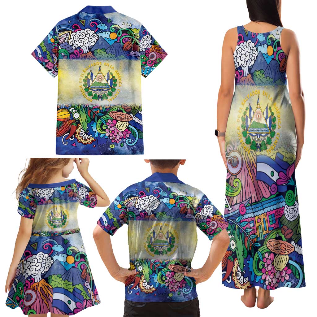El Salvador Family Matching Tank Maxi Dress and Hawaiian Shirt Funny Local Inspired - Wonder Print Shop