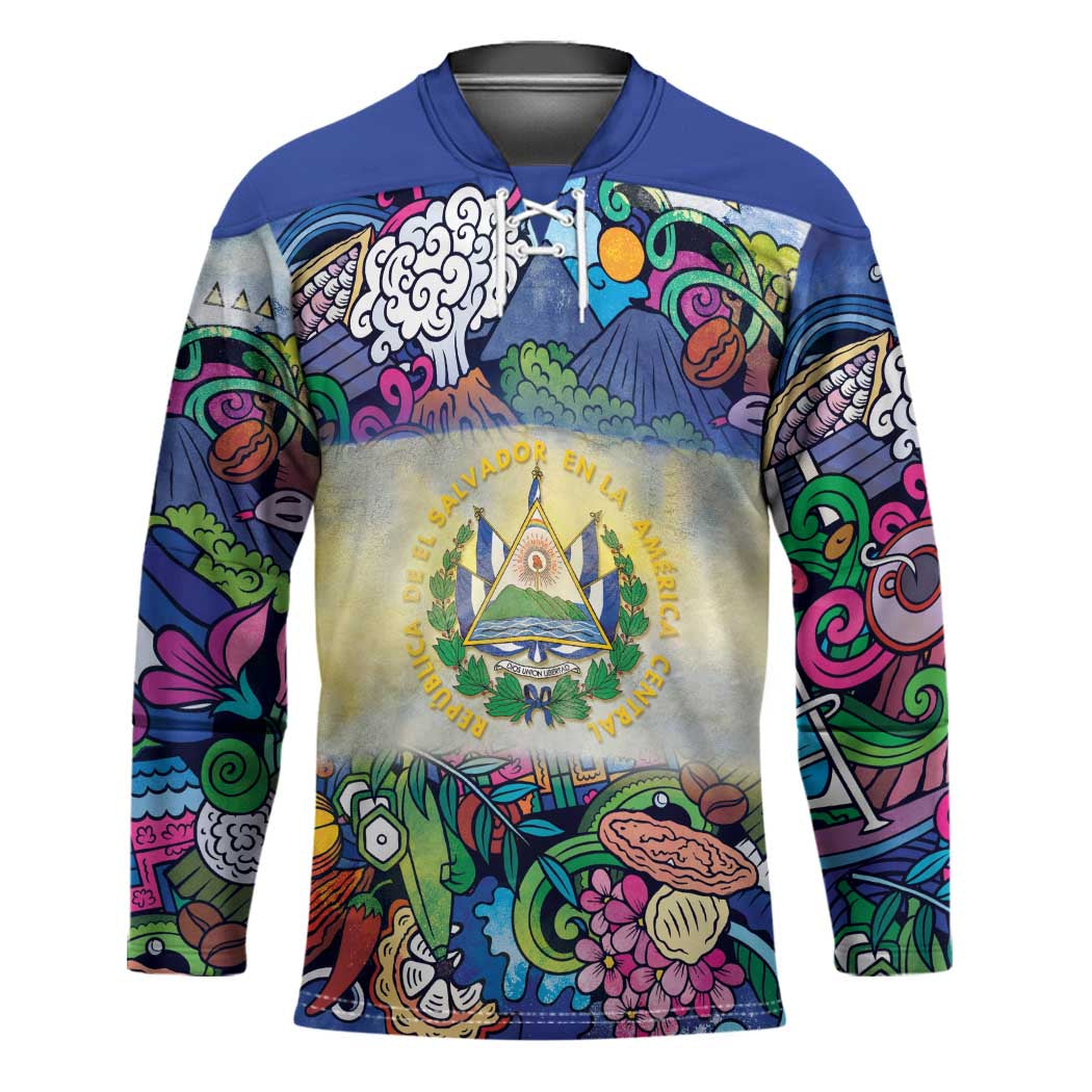 El Salvador Hockey Jersey Funny Local Inspired - Wonder Print Shop