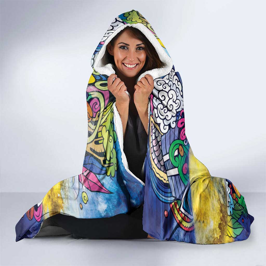El Salvador Hooded Blanket Funny Local Inspired - Wonder Print Shop