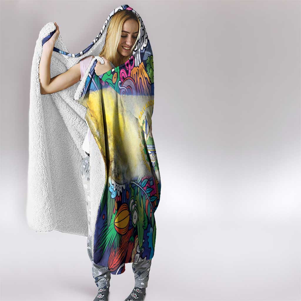 El Salvador Hooded Blanket Funny Local Inspired - Wonder Print Shop