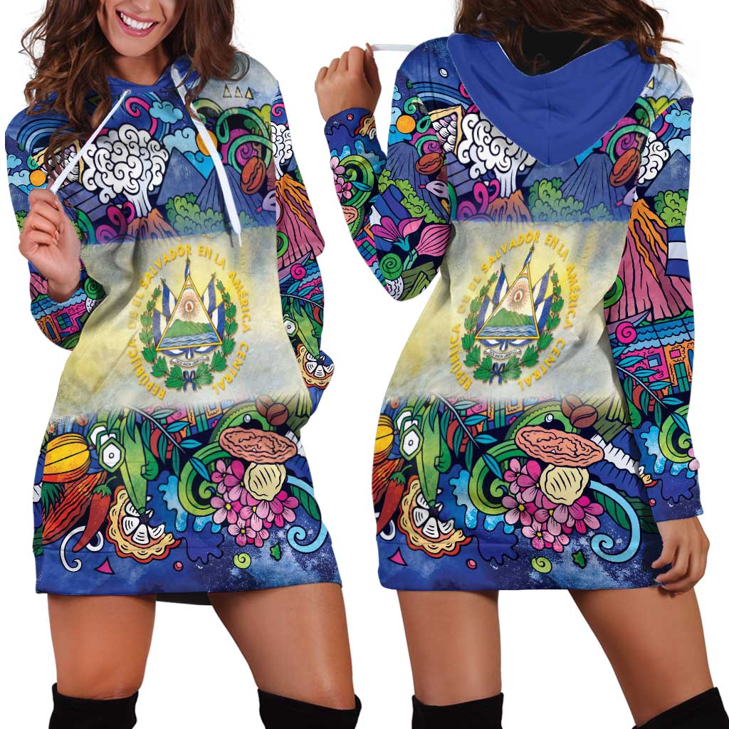El Salvador Hoodie Dress Funny Local Inspired - Wonder Print Shop