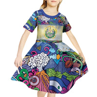 El Salvador Kid Short Sleeve Dress Funny Local Inspired - Wonder Print Shop