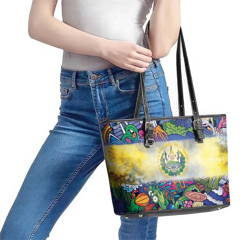El Salvador Leather Tote Bag Funny Local Inspired - Wonder Print Shop
