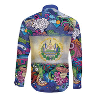 El Salvador Long Sleeve Button Shirt Funny Local Inspired - Wonder Print Shop