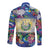 El Salvador Long Sleeve Button Shirt Funny Local Inspired - Wonder Print Shop