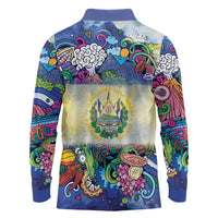 El Salvador Long Sleeve Polo Shirt Funny Local Inspired - Wonder Print Shop