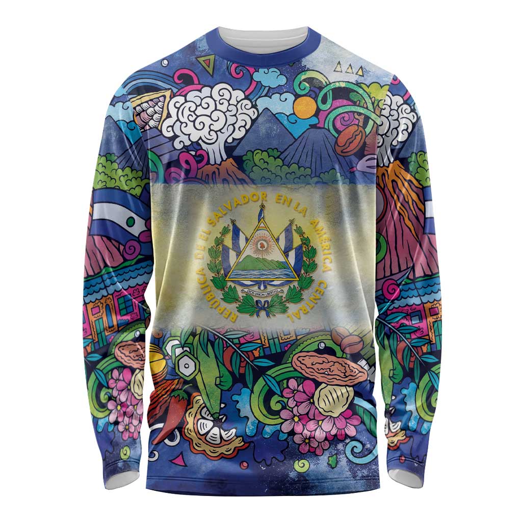 El Salvador Long Sleeve Shirt Funny Local Inspired - Wonder Print Shop