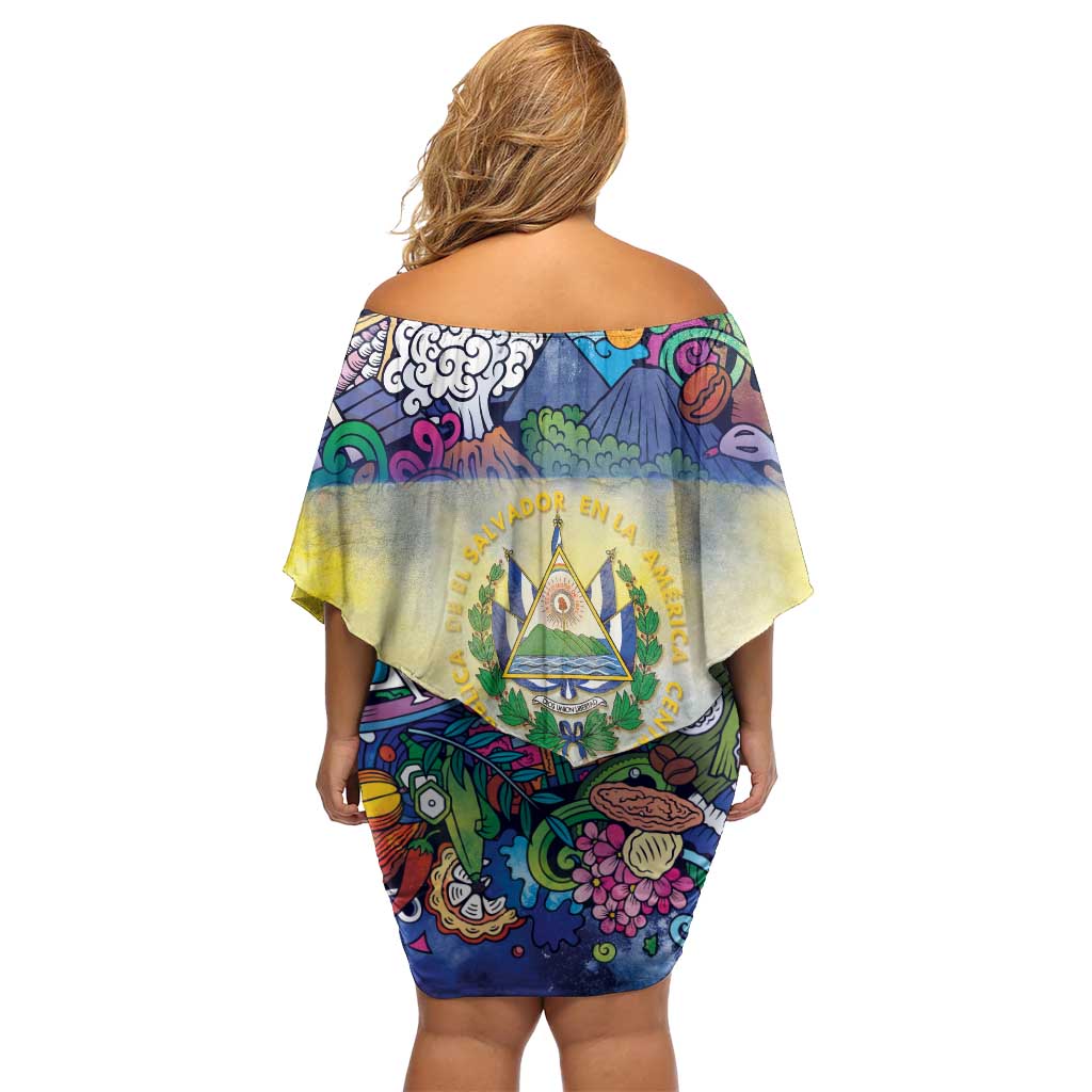 El Salvador Off Shoulder Short Dress Funny Local Inspired - Wonder Print Shop