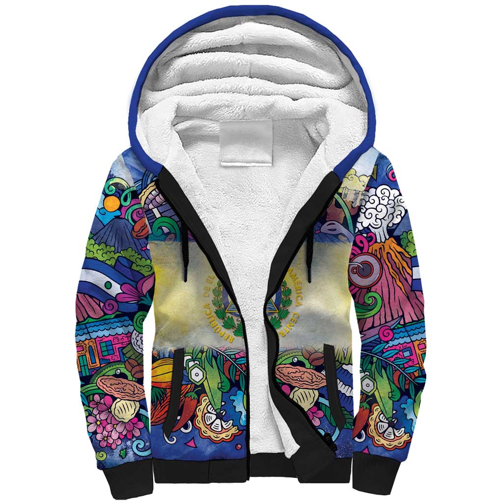 El Salvador Sherpa Hoodie Funny Local Inspired - Wonder Print Shop