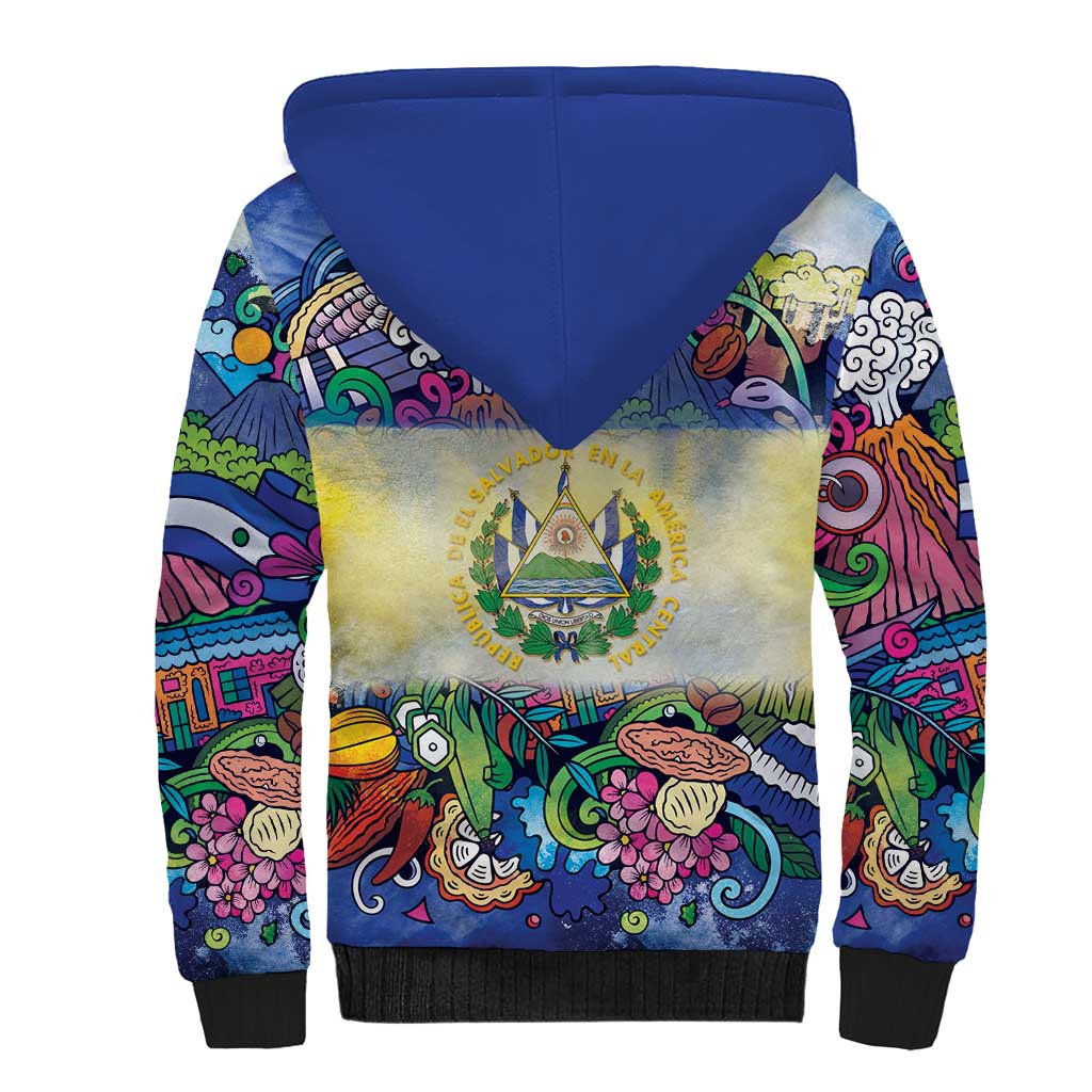 El Salvador Sherpa Hoodie Funny Local Inspired - Wonder Print Shop