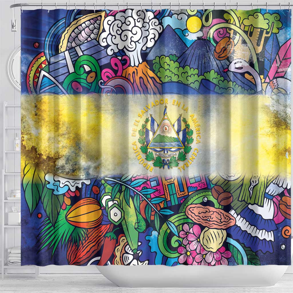 El Salvador Shower Curtain Funny Local Inspired - Wonder Print Shop