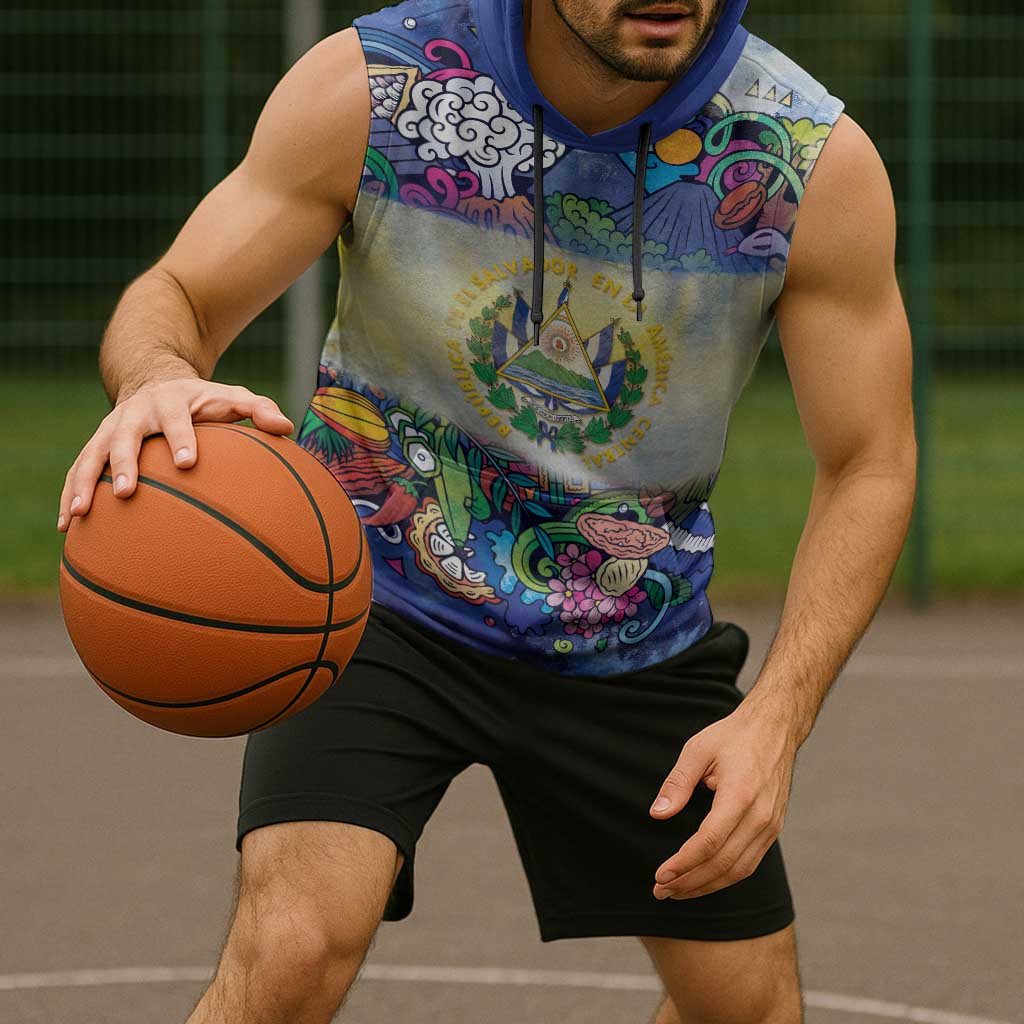 El Salvador Sleeveless Hoodie Funny Local Inspired - Wonder Print Shop