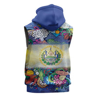 El Salvador Sleeveless Zip Hoodie Funny Local Inspired - Wonder Print Shop